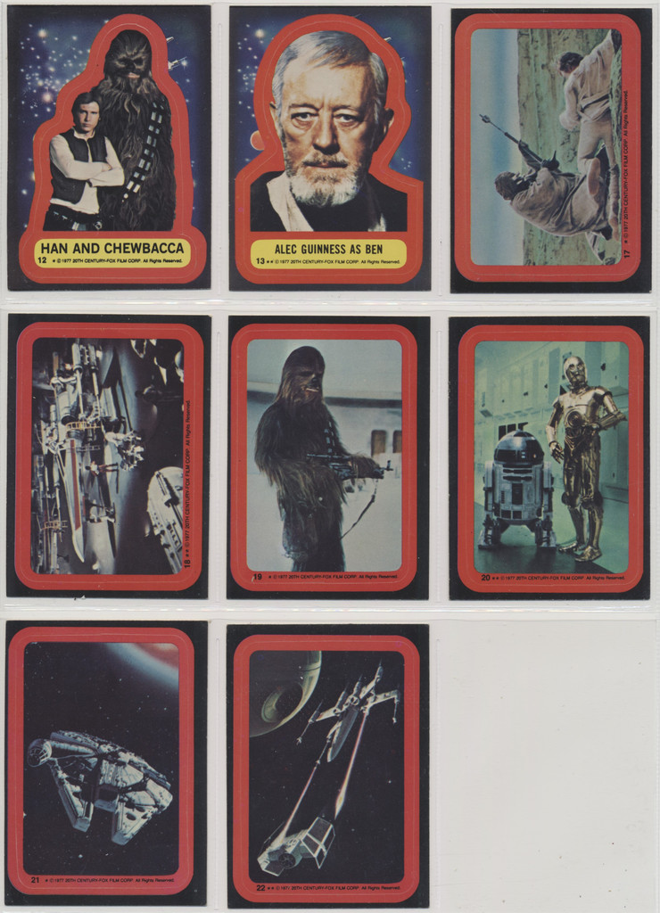 1977/78 Topps Star Wars Series 2 Sticker Partial Set 8/11  #*sku37760