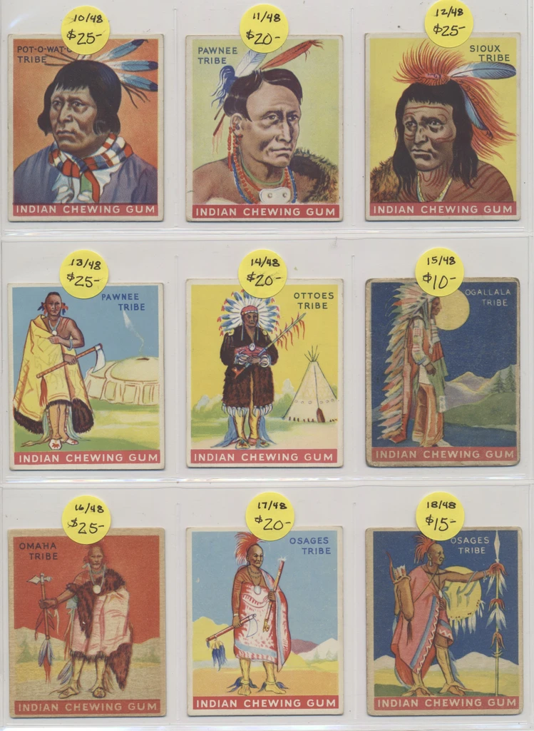 1933 Goudey R73 Indians Series of 48 Low Numbers (Red Panel)  Lot of 24  #*sku37766