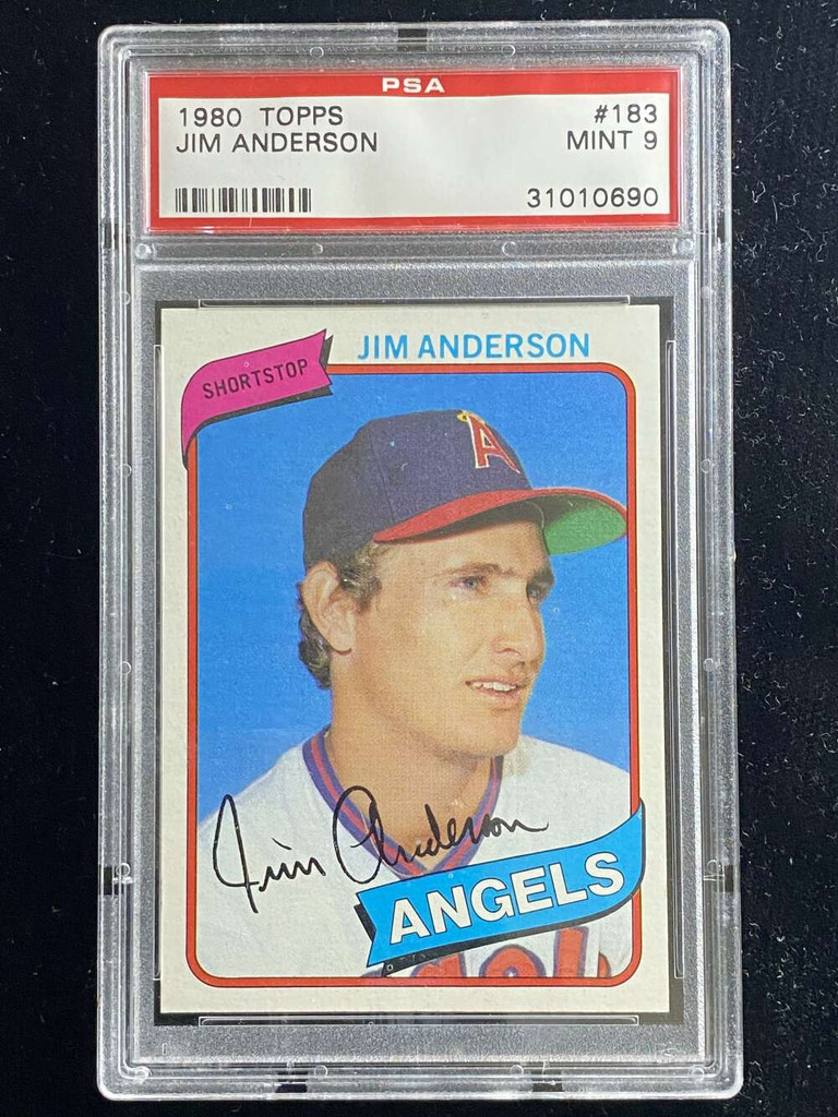 1980 Topps #183 Jim Anderson Angels PSA 9 Mint