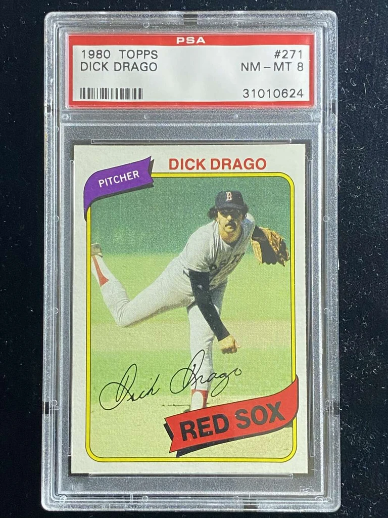 1980 Topps #271 Dick Drago Red Sox PSA 8 NM-Mint