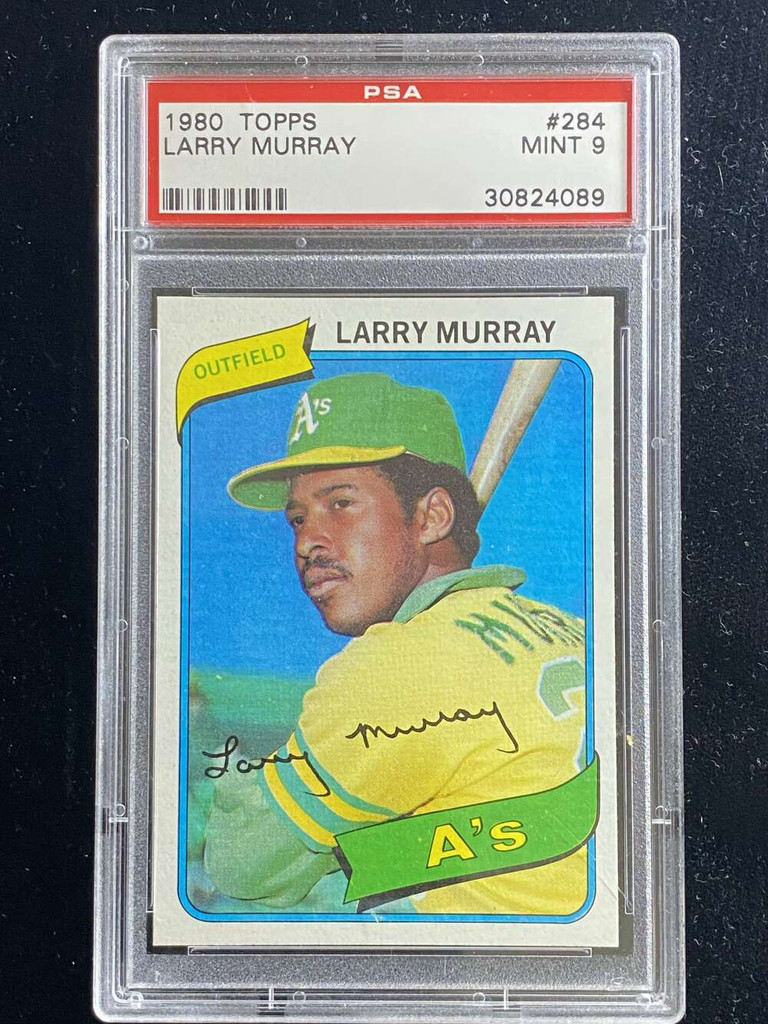 1980 Topps #284 Larry Murray A's PSA 9 Mint