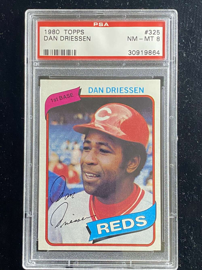 1980 Topps #325 Dan Driessen Reds PSA 8 NM-Mint