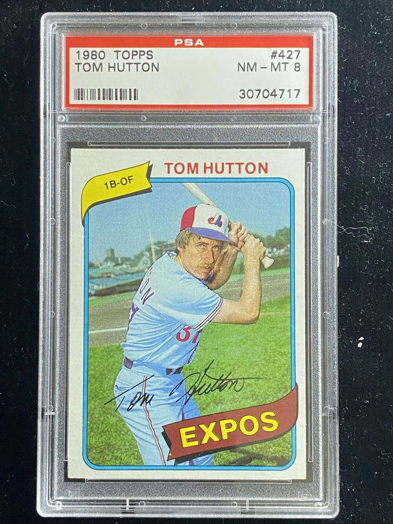1980 Topps #427 Tom Hutton Expos PSA 8 NM-Mint