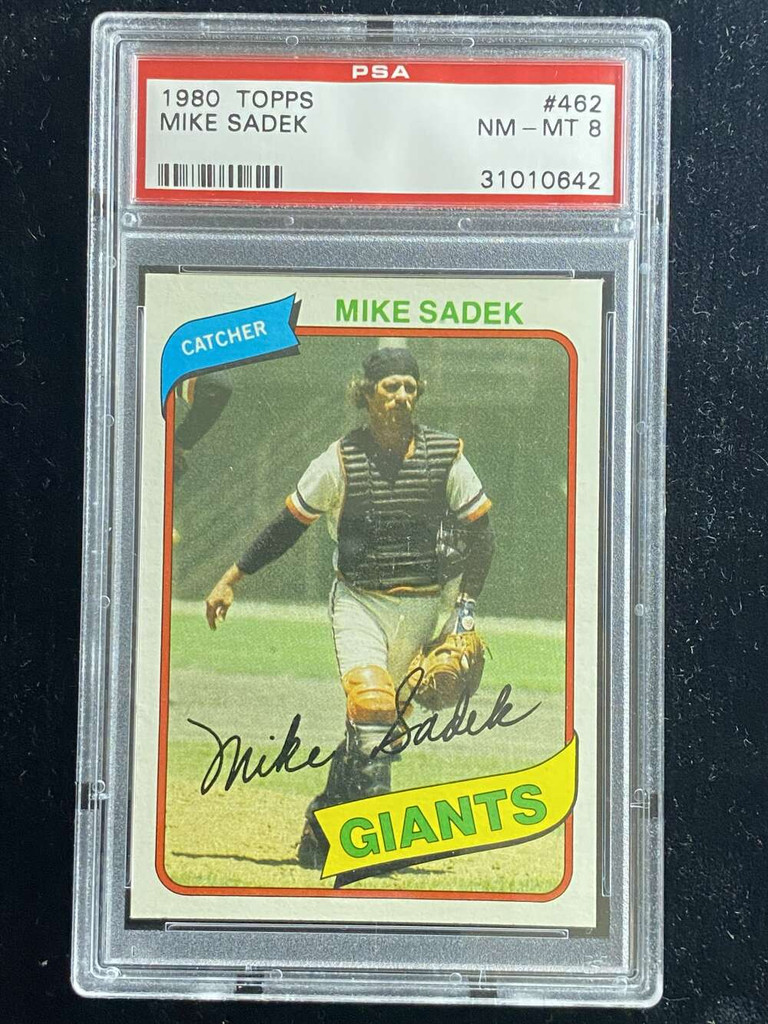 1980 Topps #462 Mike Sadek Giants PSA 8 NM-Mint