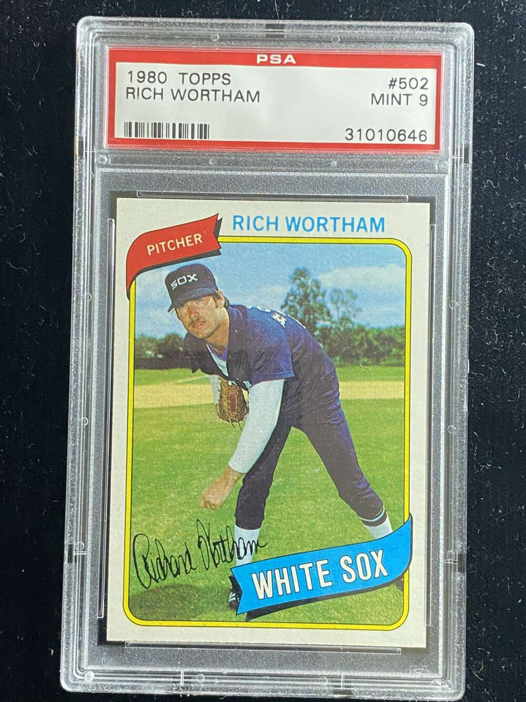 1980 Topps #502 Rich Wortham White Sox PSA 9 Mint