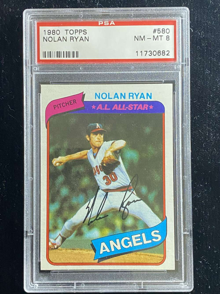 1980 Topps #580 Nolan Ryan Angels PSA 8 NM-Mint