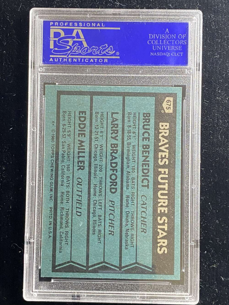 1980 Topps #675 Future Stars Braves PSA 9oc Mint