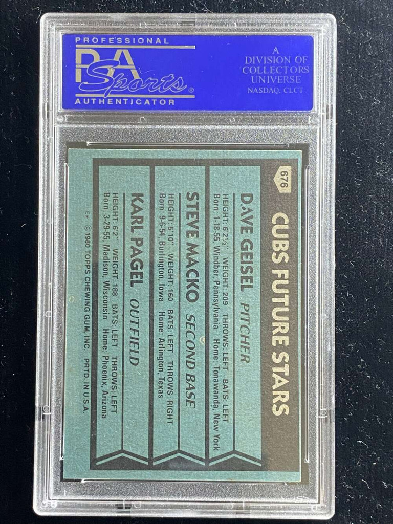 1980 Topps #676 Future Stars Cubs PSA 8 NM-Mint