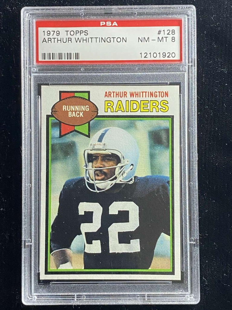 1979 Topps #128 Arthur Whittington Raiders PSA 8 NM-Mint
