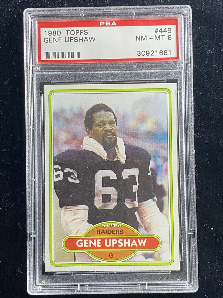 1980 Topps #449 Gene Upshaw Raiders PSA 8 NM-Mint