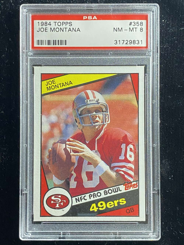 1984 Topps #358 Joe Montana 49ers PSA 8 NM-Mint