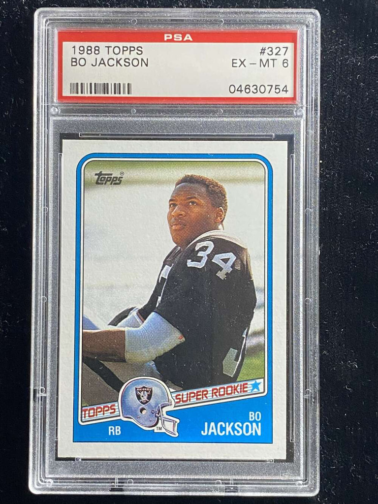1988 Topps #327 Bo Jackson Raiders PSA 6 EX-Mint RC