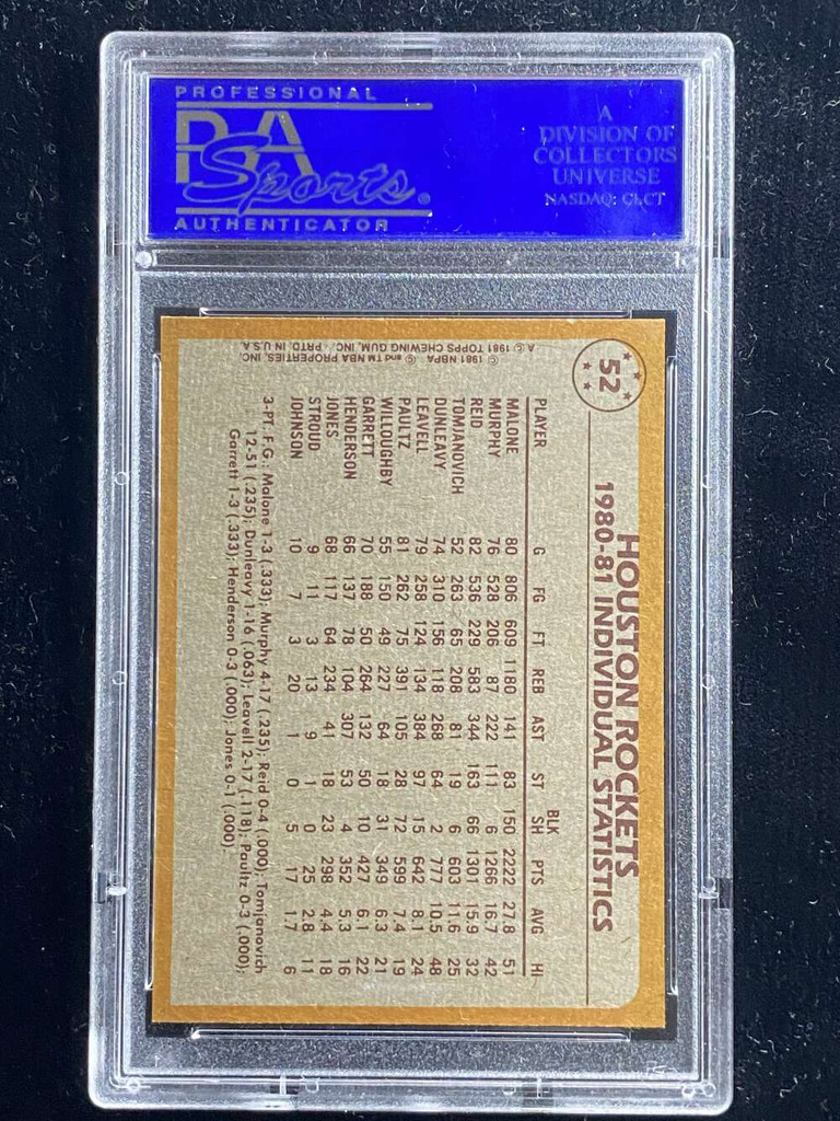 1981-82 Topps #52 Moses Malone Rockets PSA 8 NM-Mint Team Leaders