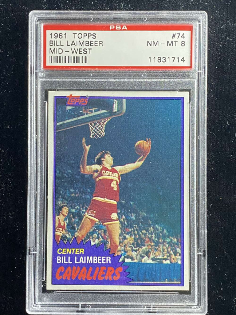 1981-82 Topps Mid-West #74 Bill Laimbeer Cavaliers PSA 8 NM-Mint
