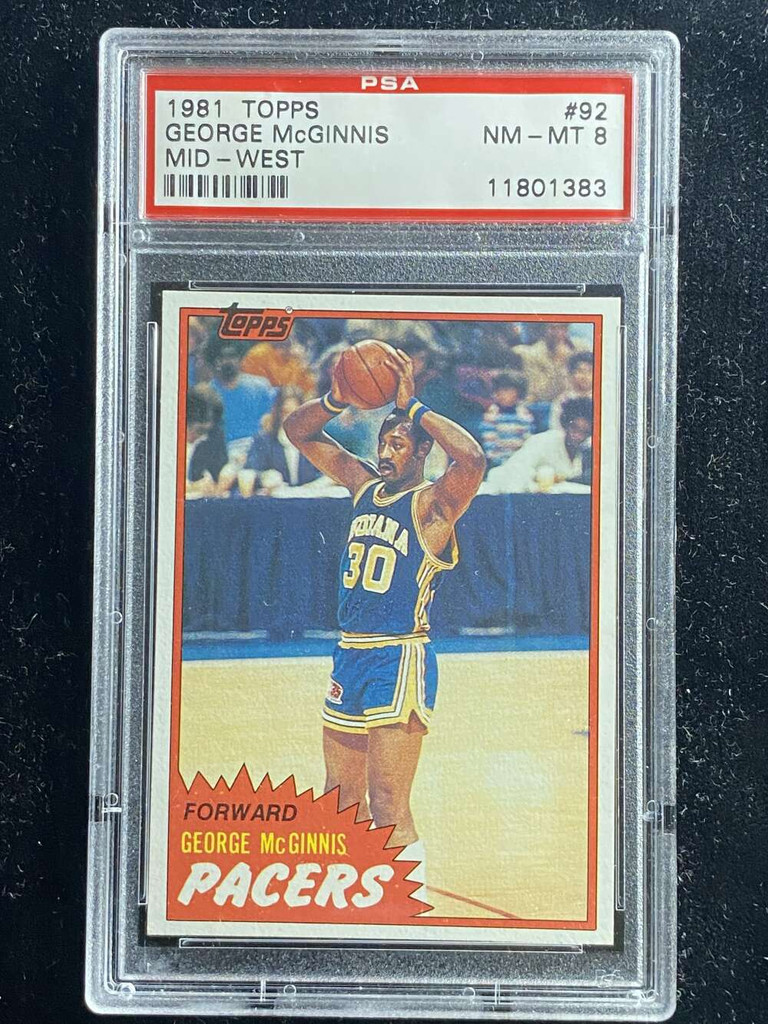 1981-82 Topps Mid-West #92 George McGinnis Pacers PSA 8 NM-Mint