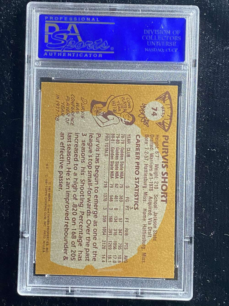 1981-82 Topps West #74 Purvis Short Warriors PSA 8 NM-Mint
