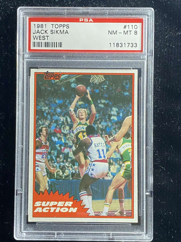 1981-82 Topps West #110 Jack Sikma Sonics PSA 8 NM-Mint Super Action