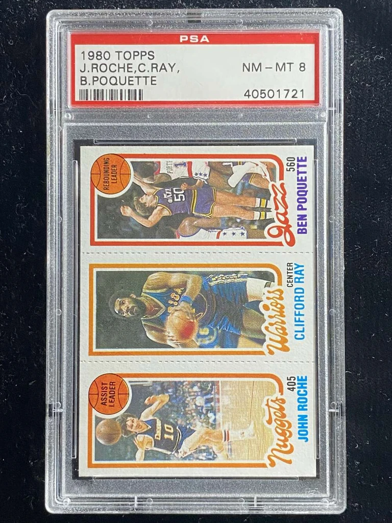 1980-81 Topps  Roche Ray Poquette PSA 8 NM-Mint