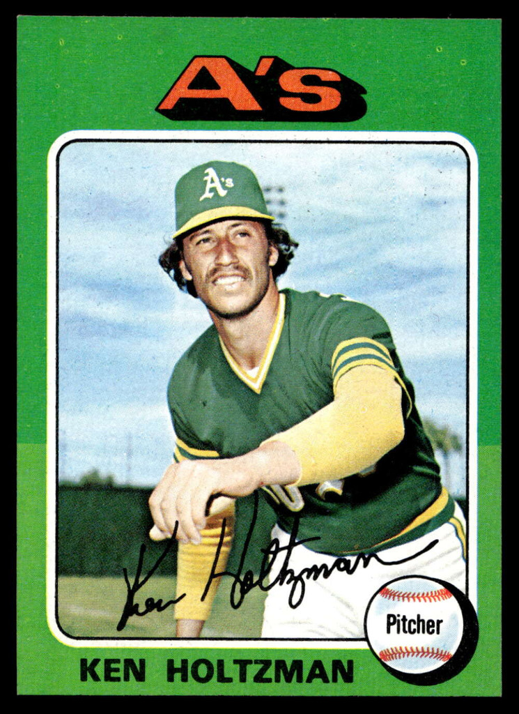 1975 Topps Mini #145 Ken Holtzman Near Mint+  ID: 527201