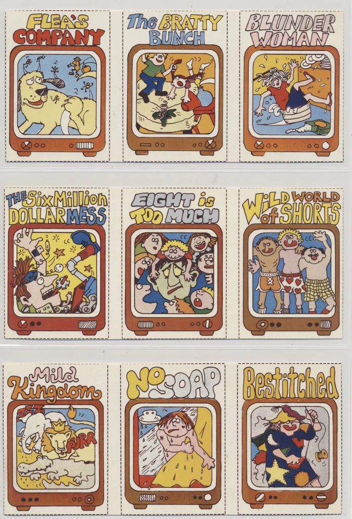 1978 Hostess Wacky TV Show Uncut 3-card Panel Sheet Partial Set 36/48 cards  #*sku37791