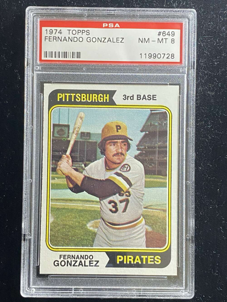 1974 Topps #649 Fernando Gonzalez Pirates PSA 8 NM-Mint