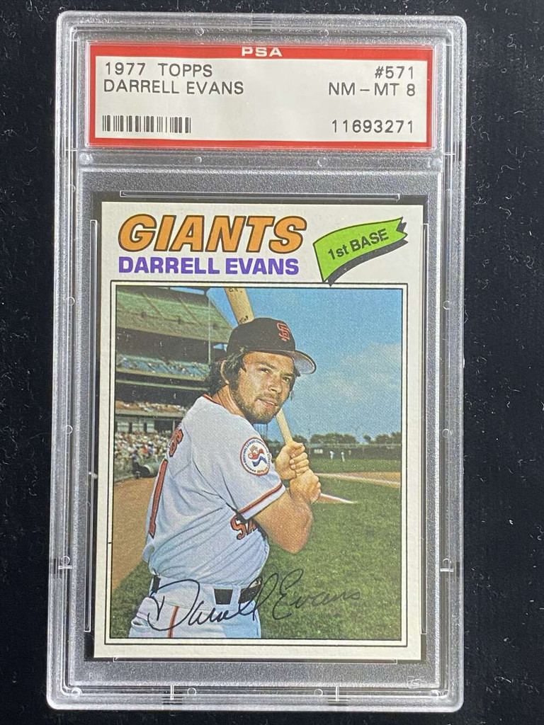 1977 Topps #571 Darrell Evans Giants PSA 8 NM-Mint