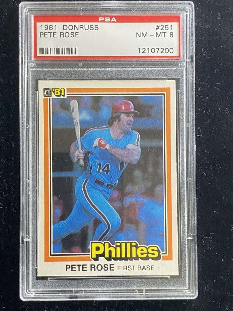 1981 Donruss #251 Pete Rose Phillies PSA 8 NM-Mint