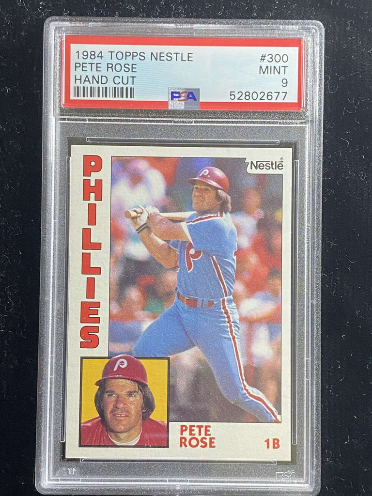 1984 Topps Nestle #300 Pete Rose Phillies PSA 9 Mint