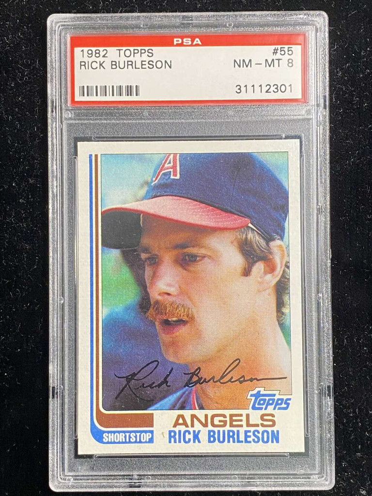 1982 Topps #55 Rick Burleson Red Sox PSA 8 NM-Mint