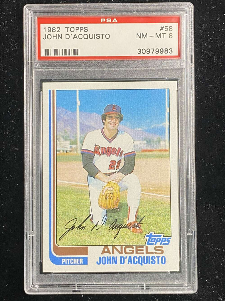 1982 Topps #58 John D'Acquisto Angels PSA 8 NM-Mint