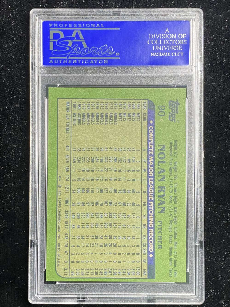 1982 Topps #90 Nolan Ryan Astros PSA 8 NM-Mint