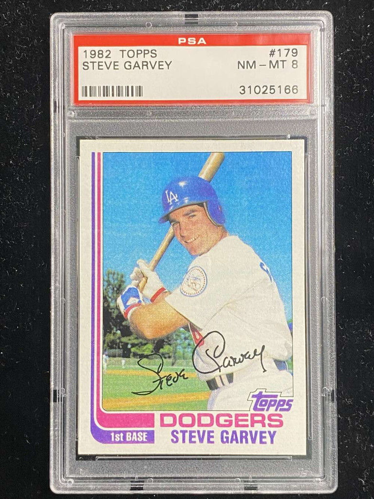 1982 Topps #179 Steve Garvey Dodgers PSA 8 NM-Mint