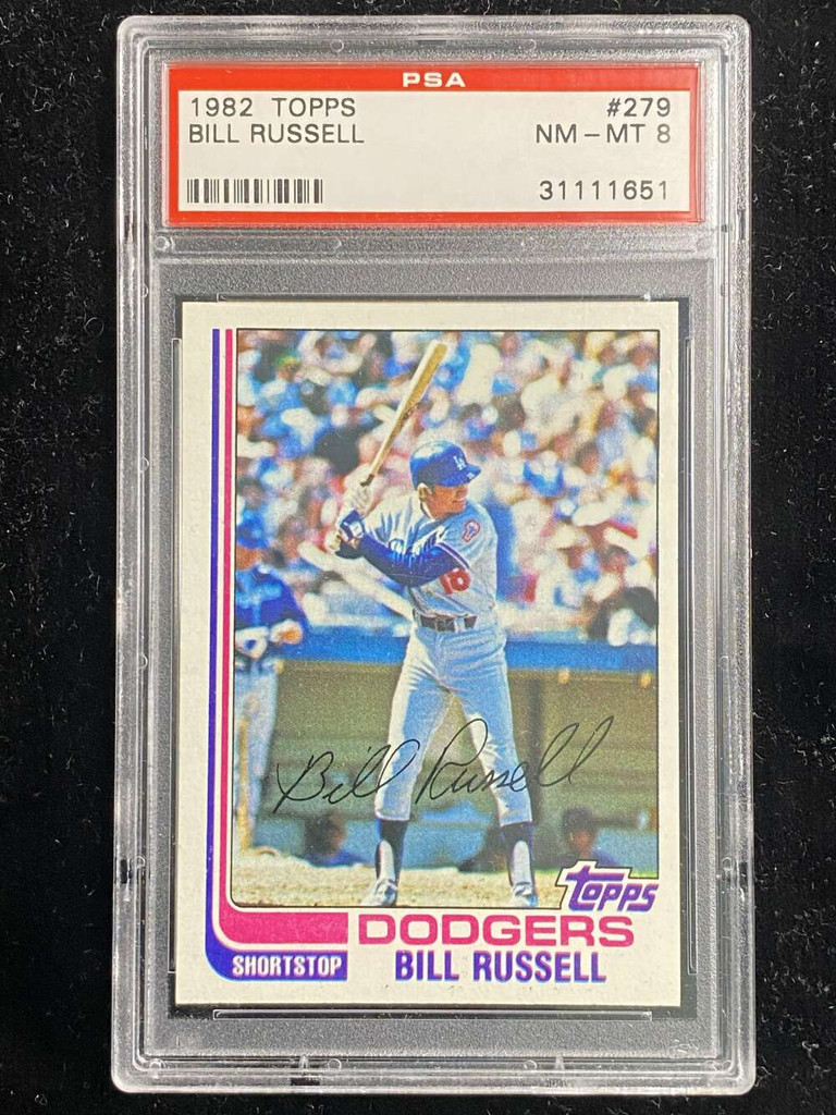 1982 Topps #279 Bill Russell Dodgers PSA 8 NM-Mint All Star