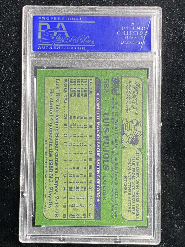 1982 Topps #582 Luis Pujols Astros PSA 8 NM-Mint