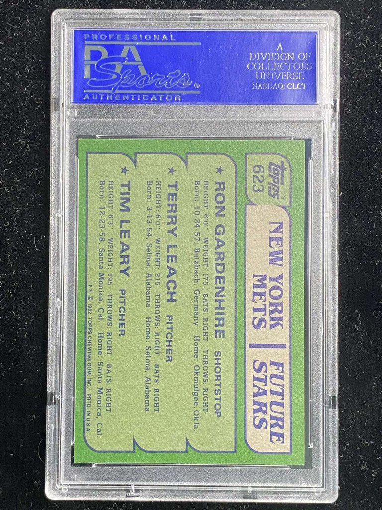 1982 Topps #623 Tim Leary Mets PSA 8 NM-Mint Future Stars Gardenhire Leach