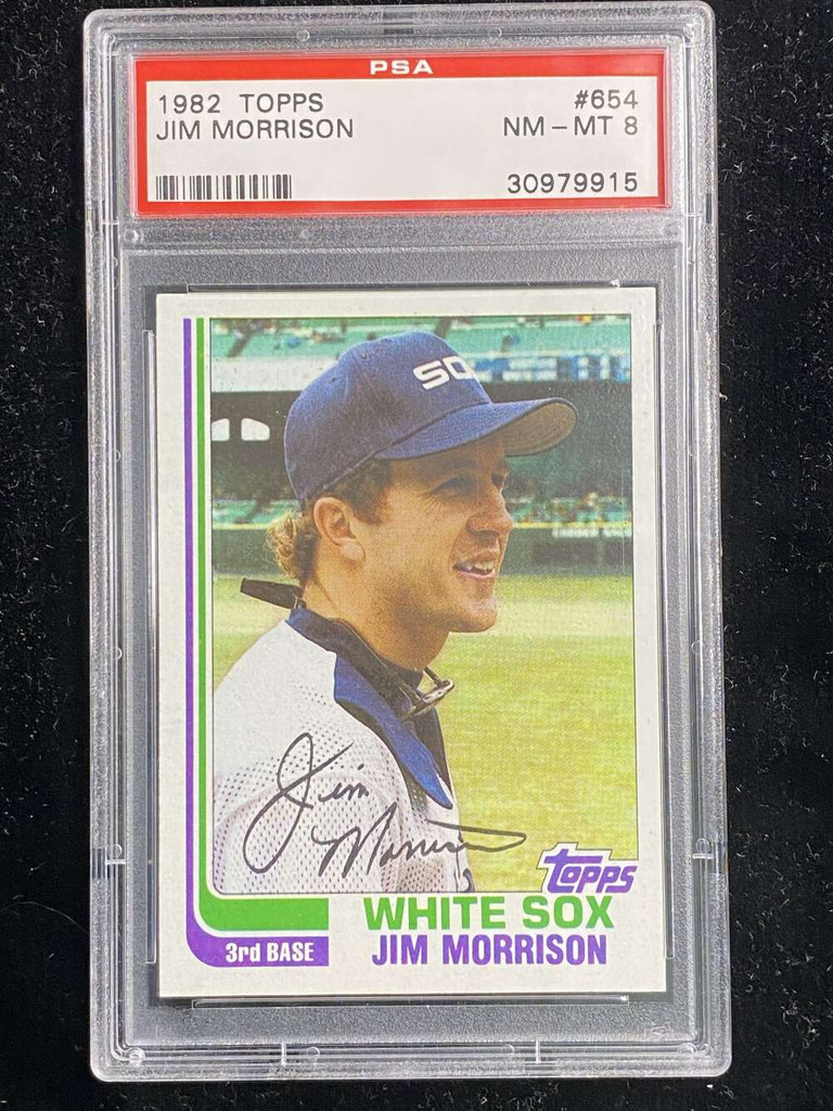 1982 Topps #654 Jim Morrison White Sox PSA 8 NM-Mint