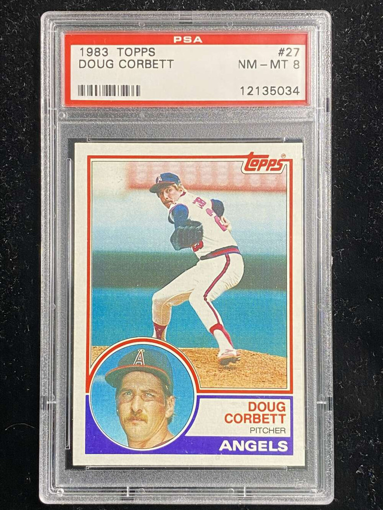 1983 Topps #27 Doug Corbett Angels PSA 8 NM-Mint
