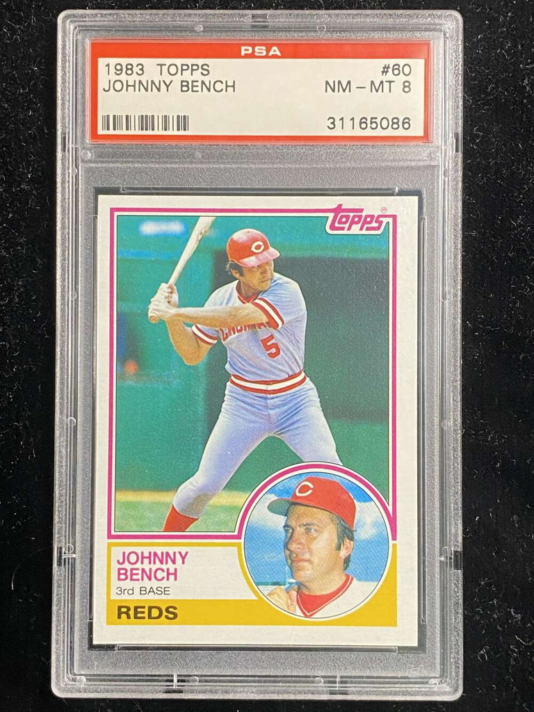 1983 Topps #60 Johnny Bench Reds PSA 8 NM-Mint