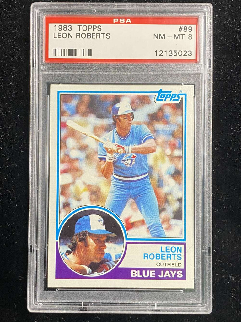 1983 Topps #89 Leon Roberts Blue Jays PSA 8 NM-Mint