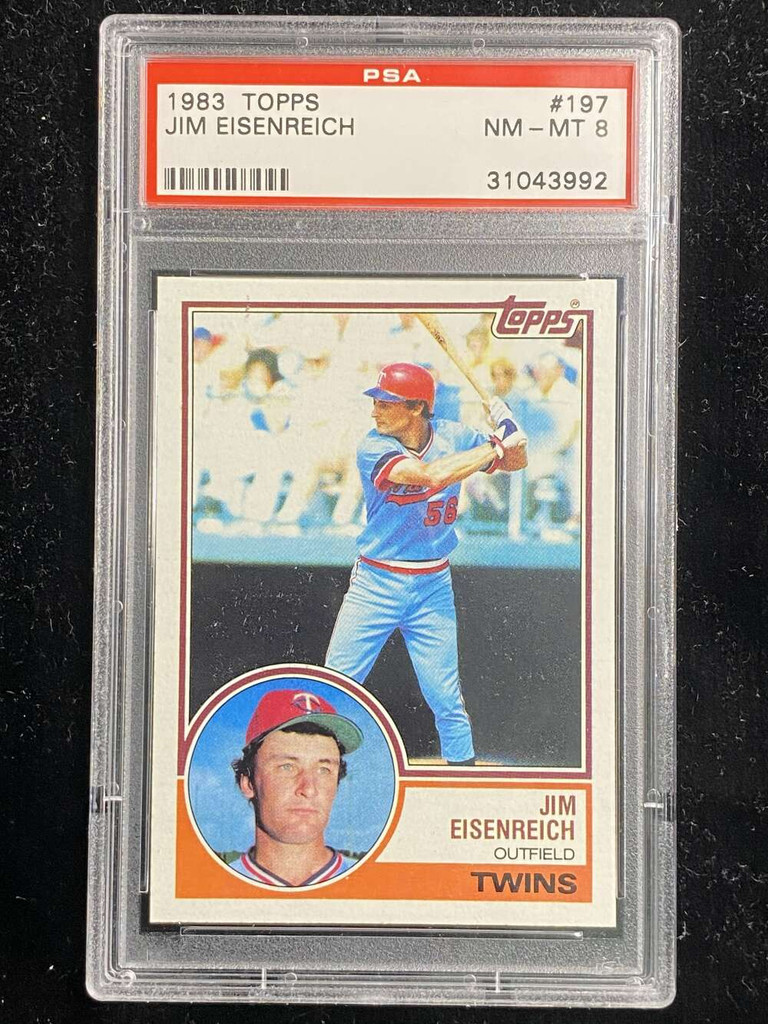 1983 Topps #197 Jim Eisenreich Twins PSA 8 NM-Mint
