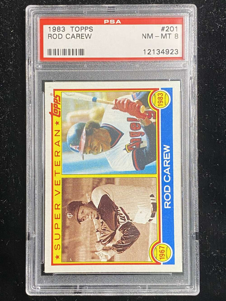 1983 Topps #201 Rod Carew Angels PSA 8 NM-Mint Super Veteran