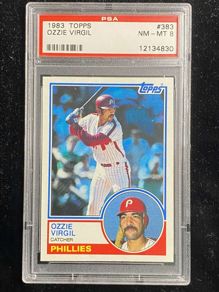 1983 Topps #383 Ozzie Virgil Phillies PSA 8 NM-Mint