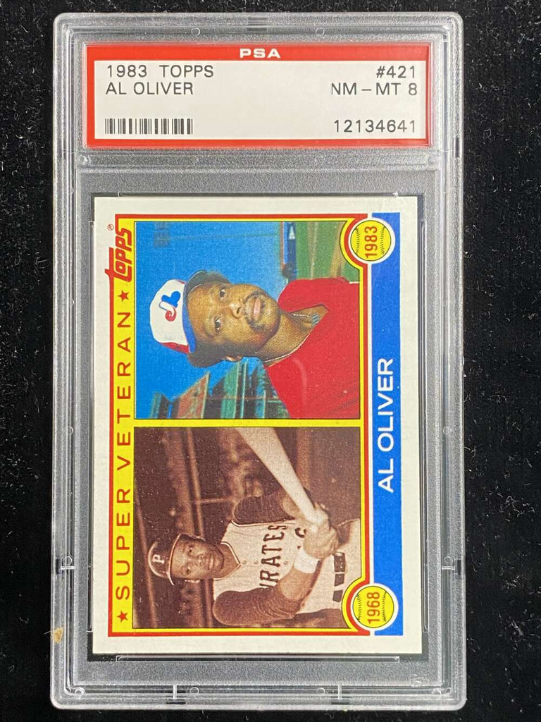 1983 Topps #421 Al Oliver Pirates PSA 8 NM-Mint Super Veteran