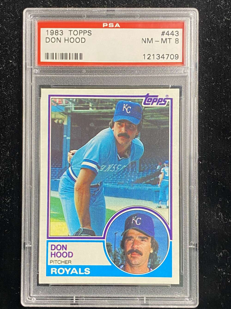 1983 Topps #443 Ron Hood Royals PSA 8 NM-Mint
