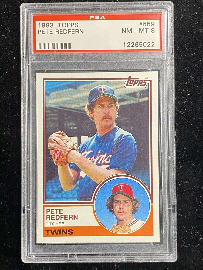 1983 Topps #559 Pete Redfern Twins PSA 8 NM-Mint