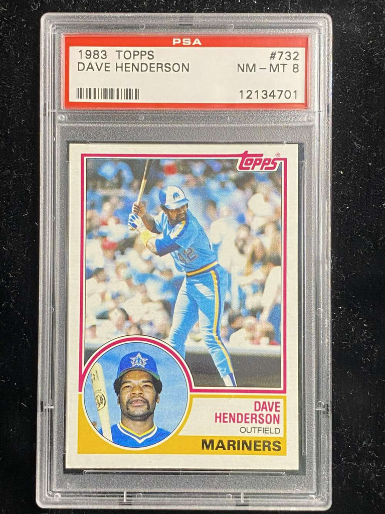 1983 Topps #732 Dave Henderson Mariners PSA 8 NM-Mint
