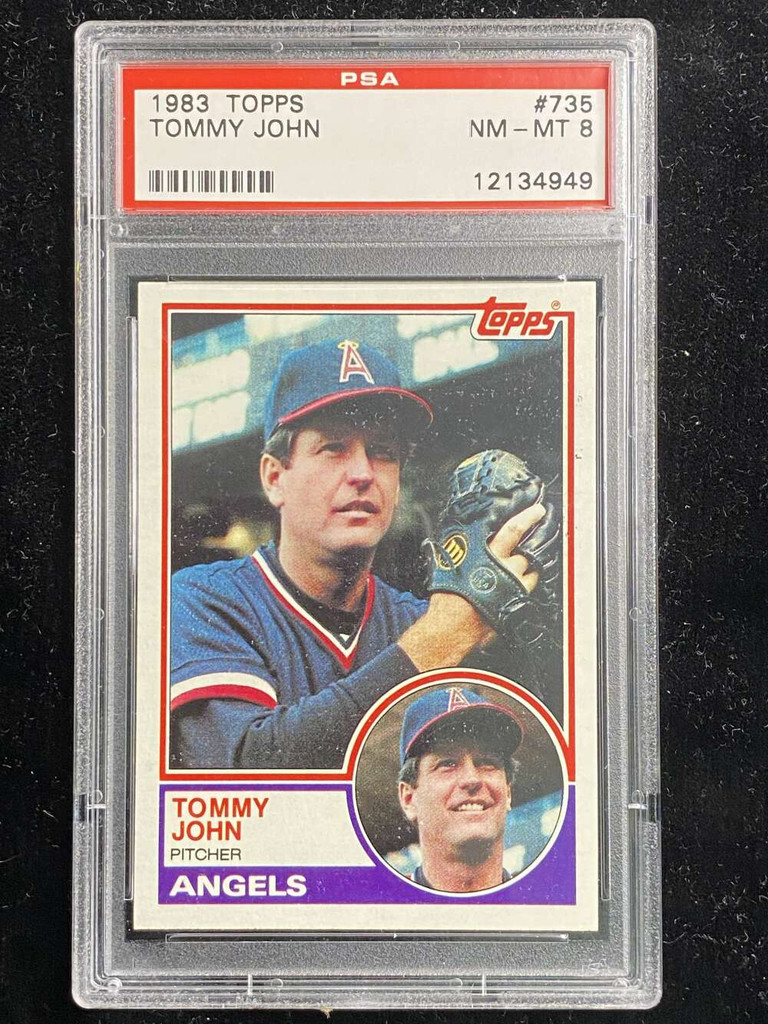 1983 Topps #735 Tommy John Angels PSA 8 NM-Mint