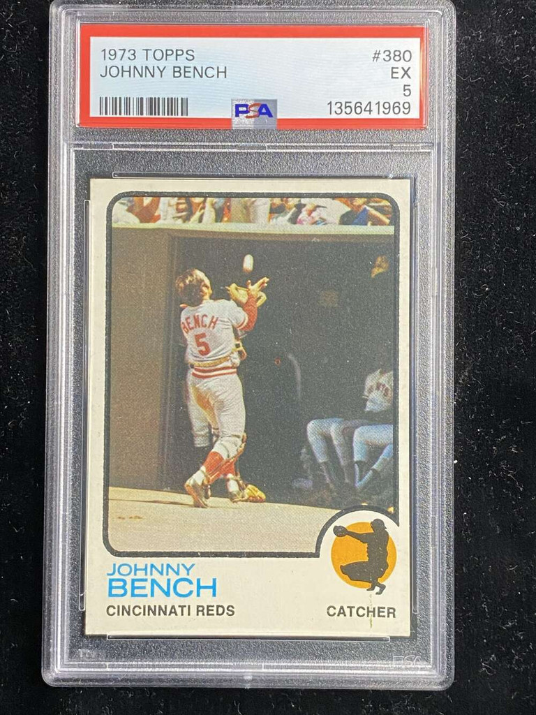 1973 Topps #380 Johnny Bench Reds PSA 5 EX