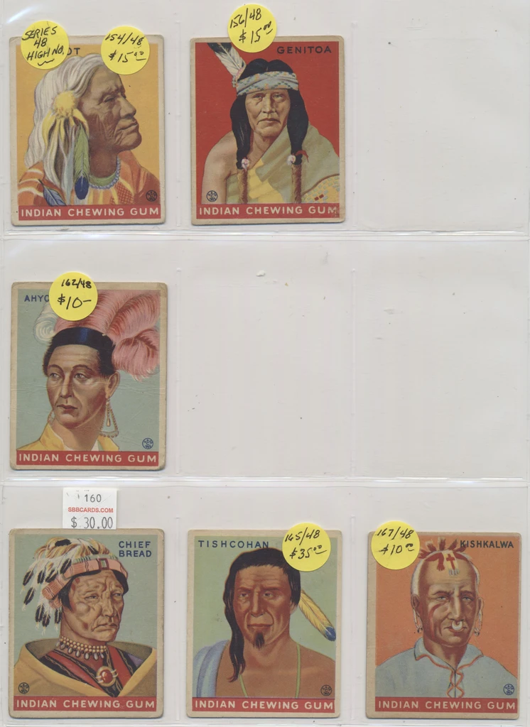 1933 Goudey R73 Indians Series of 48 Hard & High Numbers (Red Panel) Lot of 28/48  #*sku37796