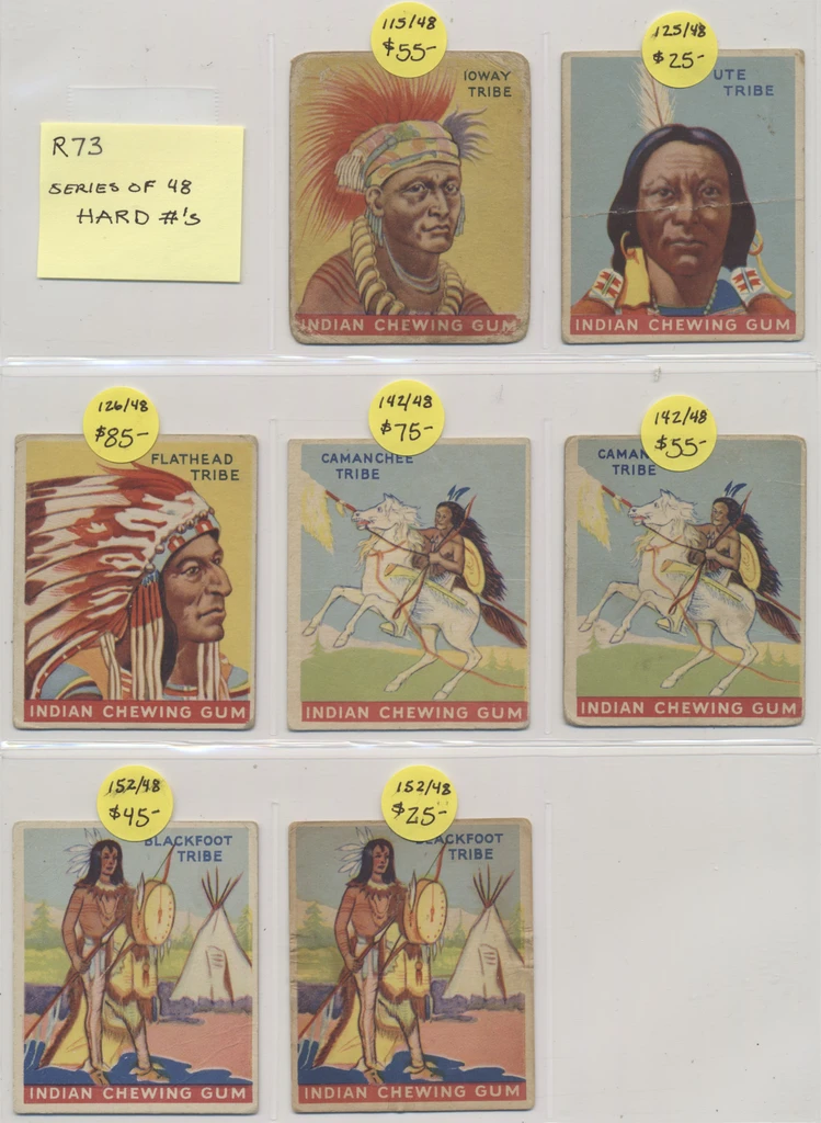 1933 Goudey R73 Indians Series of 48 Hard & High Numbers (Red Panel) Lot of 28/48  #*sku37796